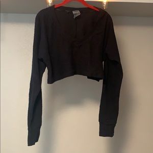 Gymshark cropped towel long sleeve top